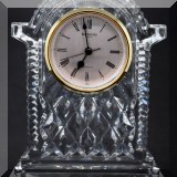 G11. Waterford Crystal clock. 7.5”h - $48